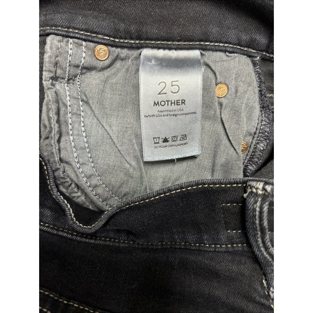 Mother Jeans The Rascal Sz 25 x 33 Dark Blue Denim Straight Cotton Poly Jeans - Picture 10 of 12